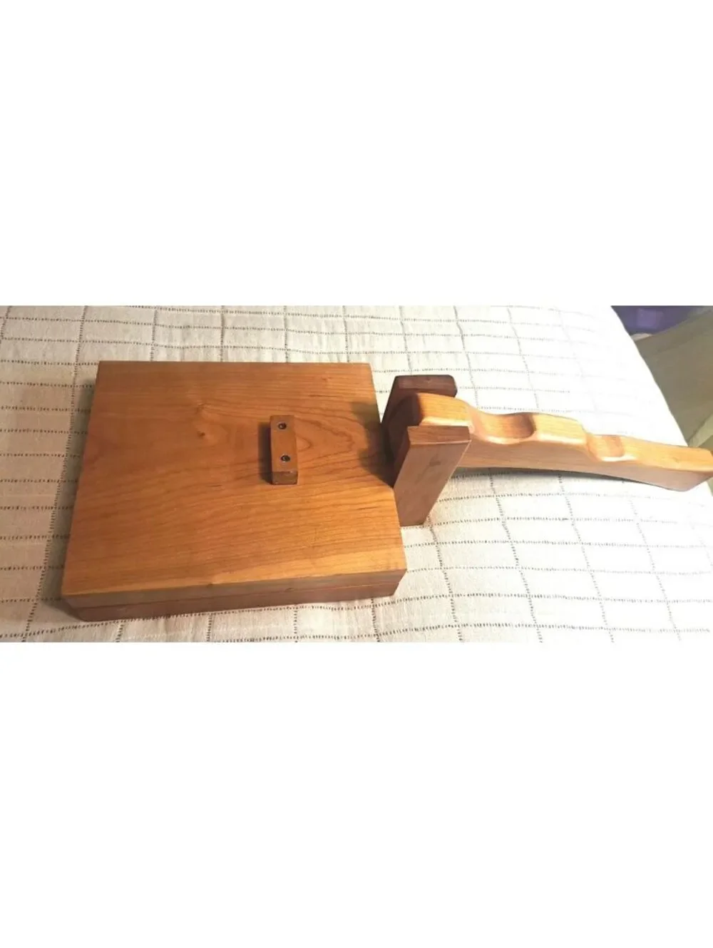 Vintage Large Handcrafted Solid Wood Tortilla Press 11